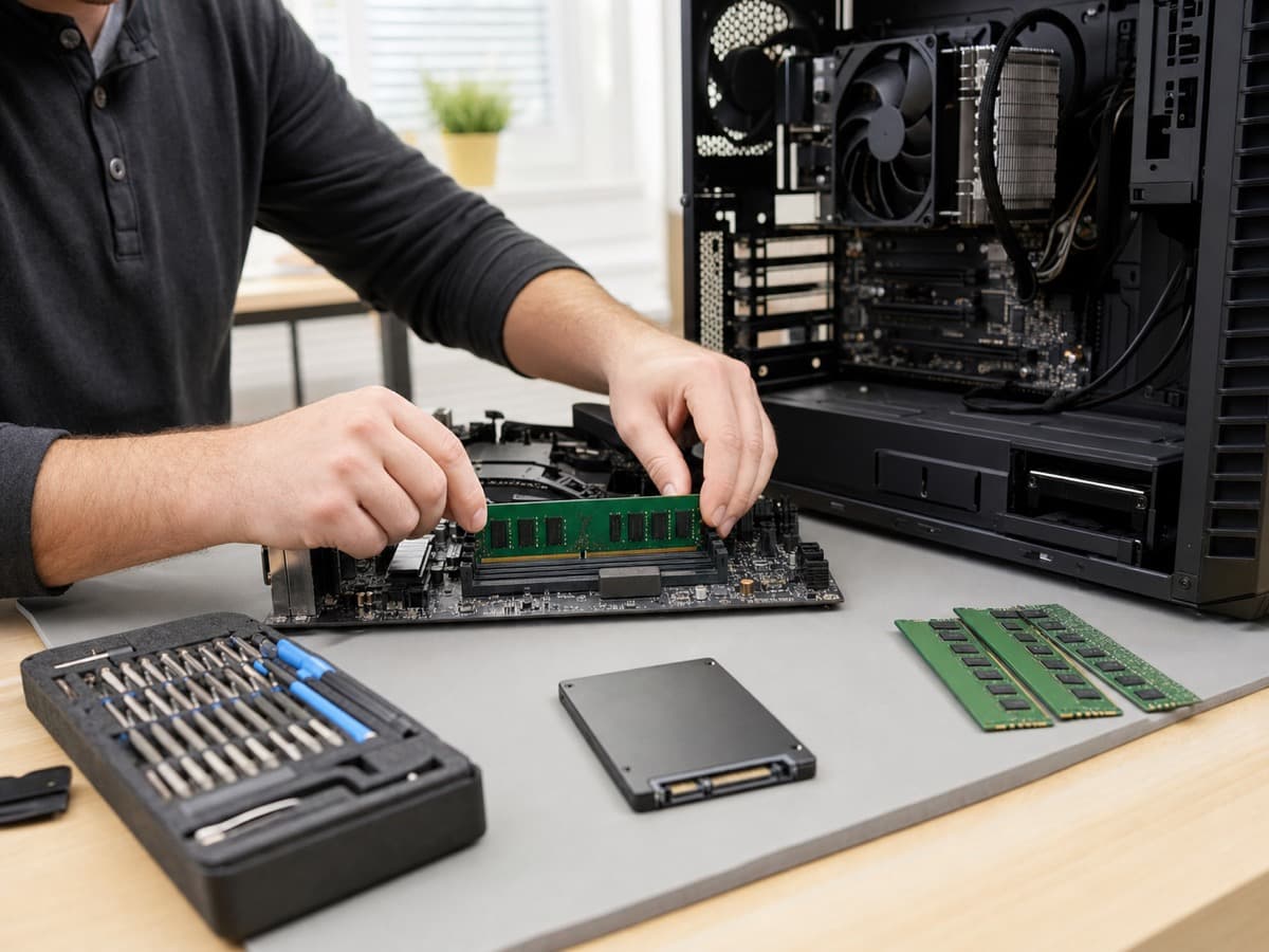 RAM Upgrade Edmonton RAM Upgrade in Edmonton — RAM and SSD upgrade installation.